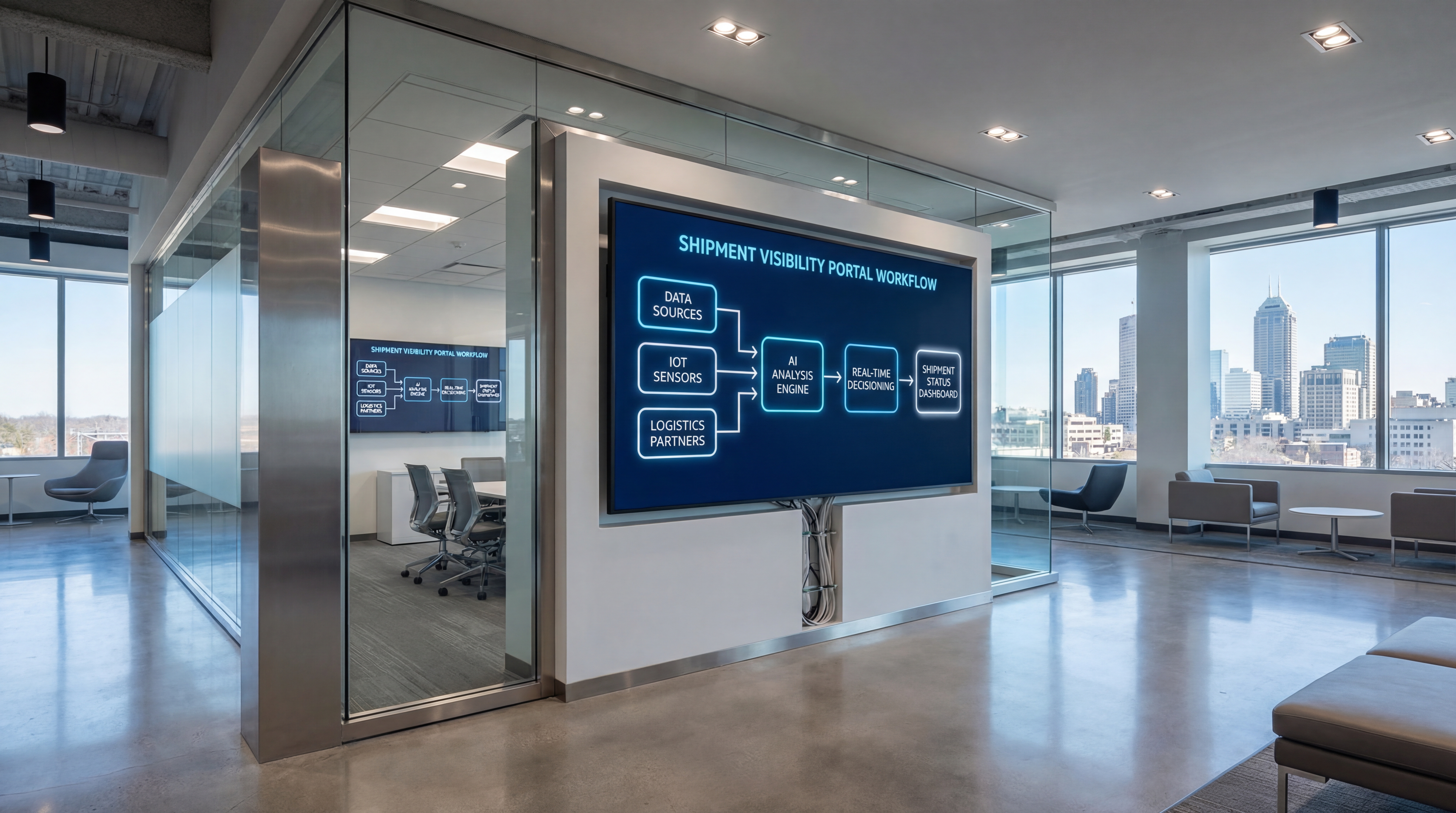 Process diagram for shipment visibility portal improvement roadmap