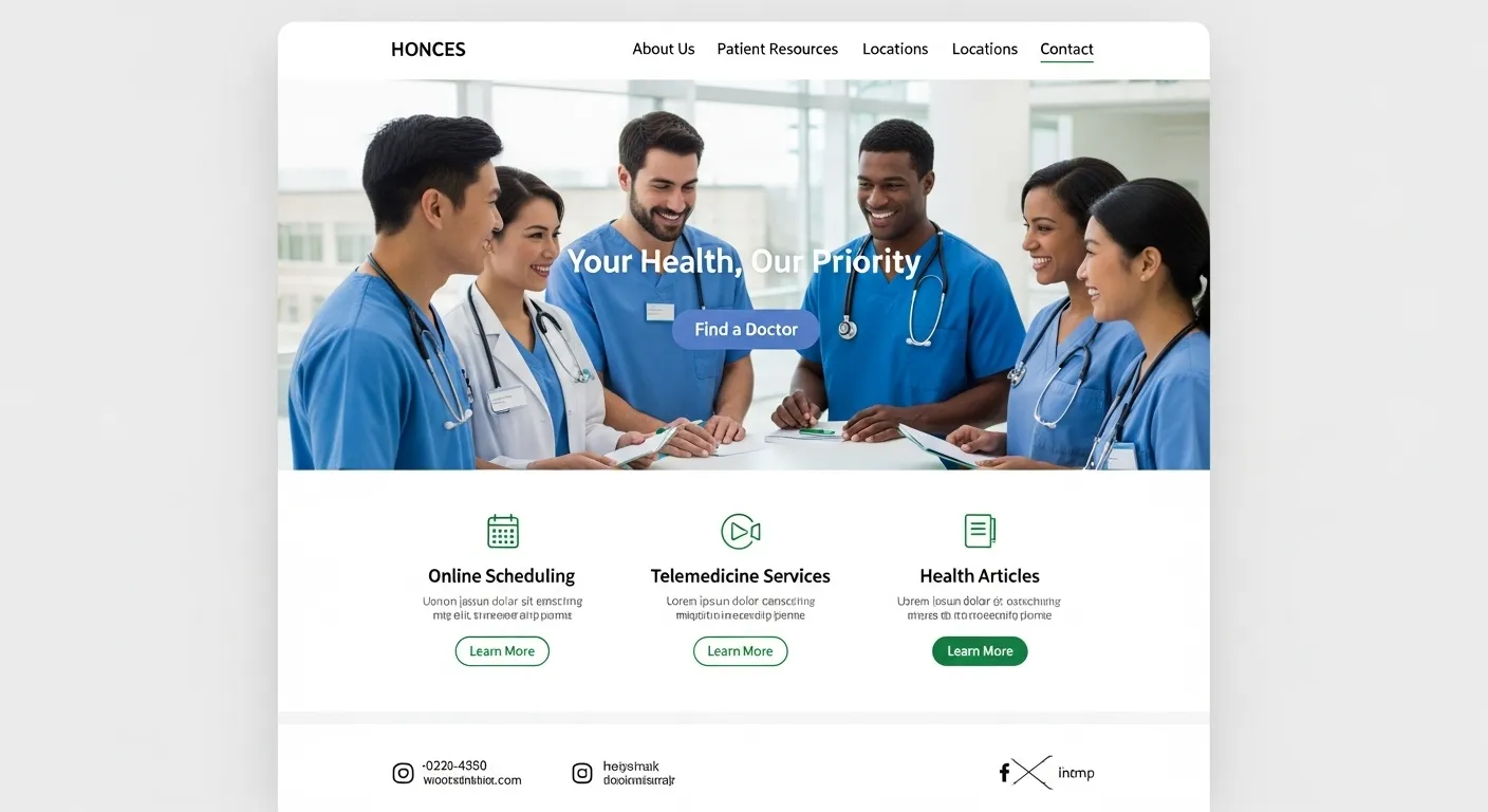 Healthcare Web Design Example