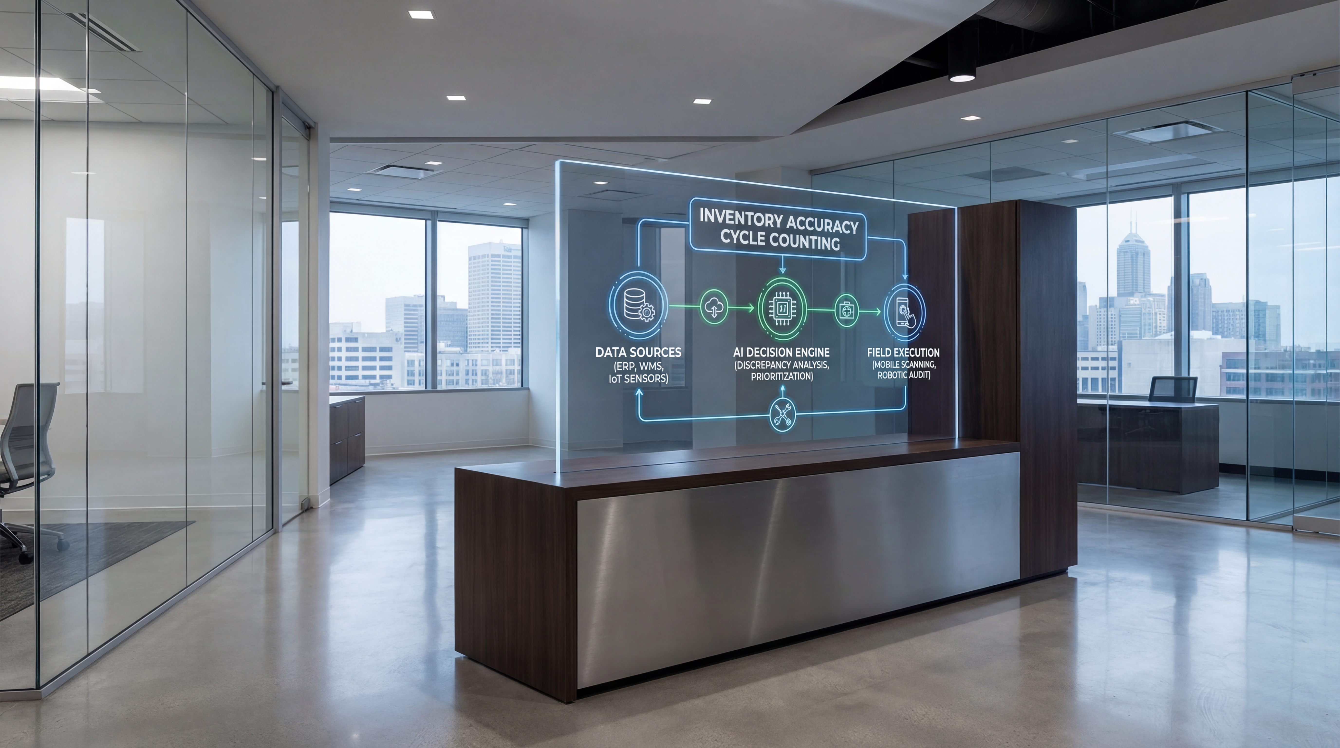 Process diagram for inventory accuracy cycle counting improvement roadmap