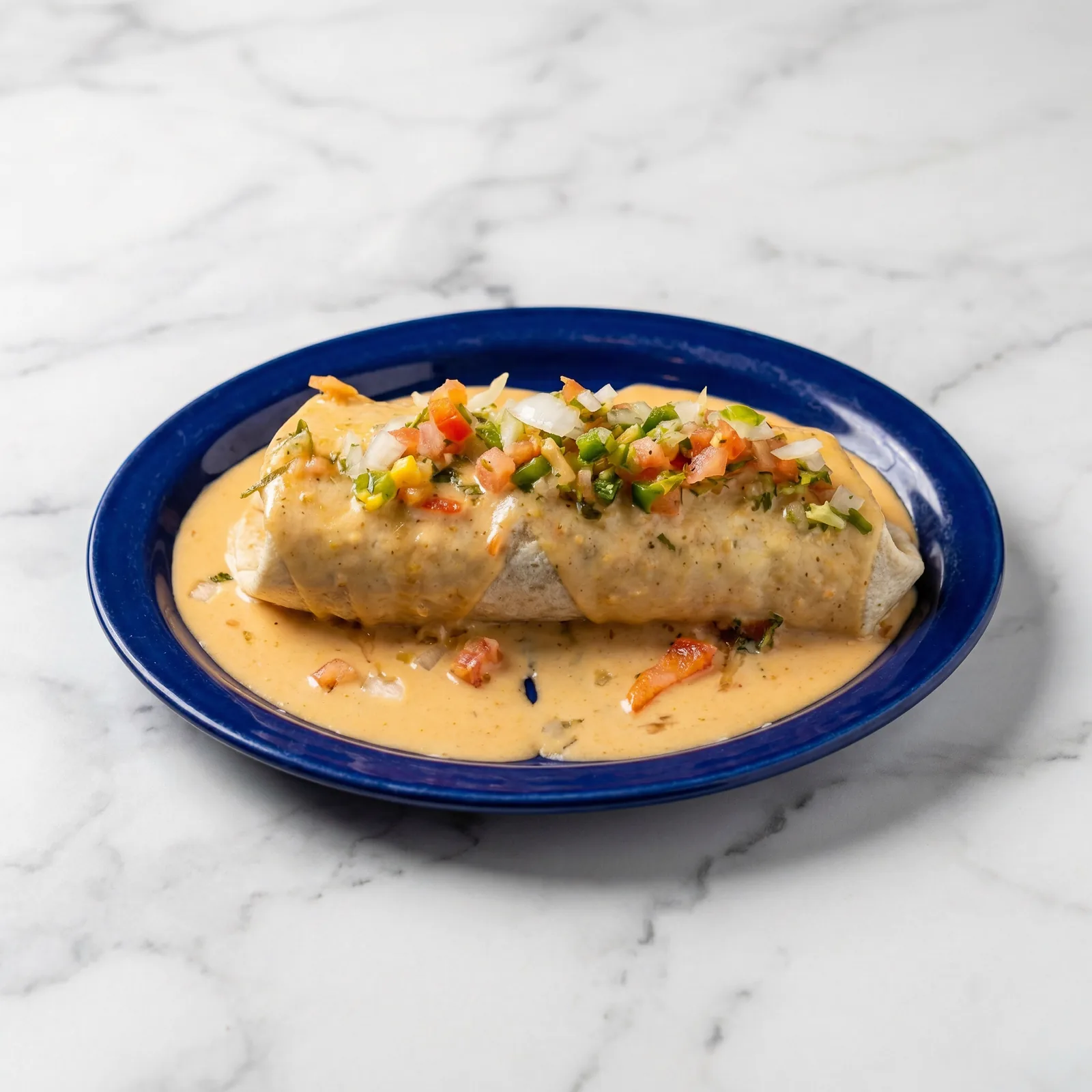 After: loaded fries shot at side angle to highlight texture and toppings