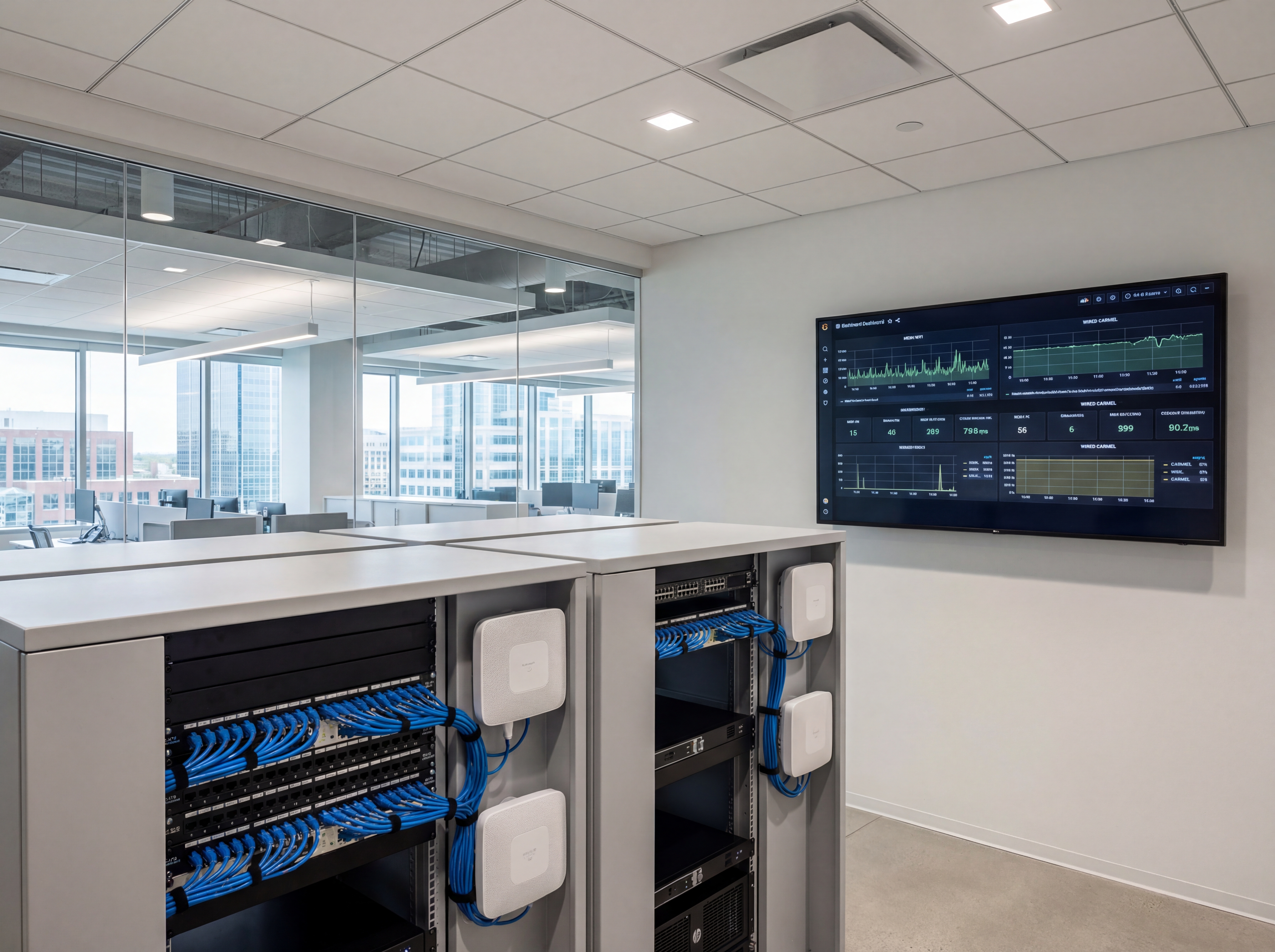Dashboard and field setup related to Mesh Wi-Fi vs Wired Networking for Carmel Homes