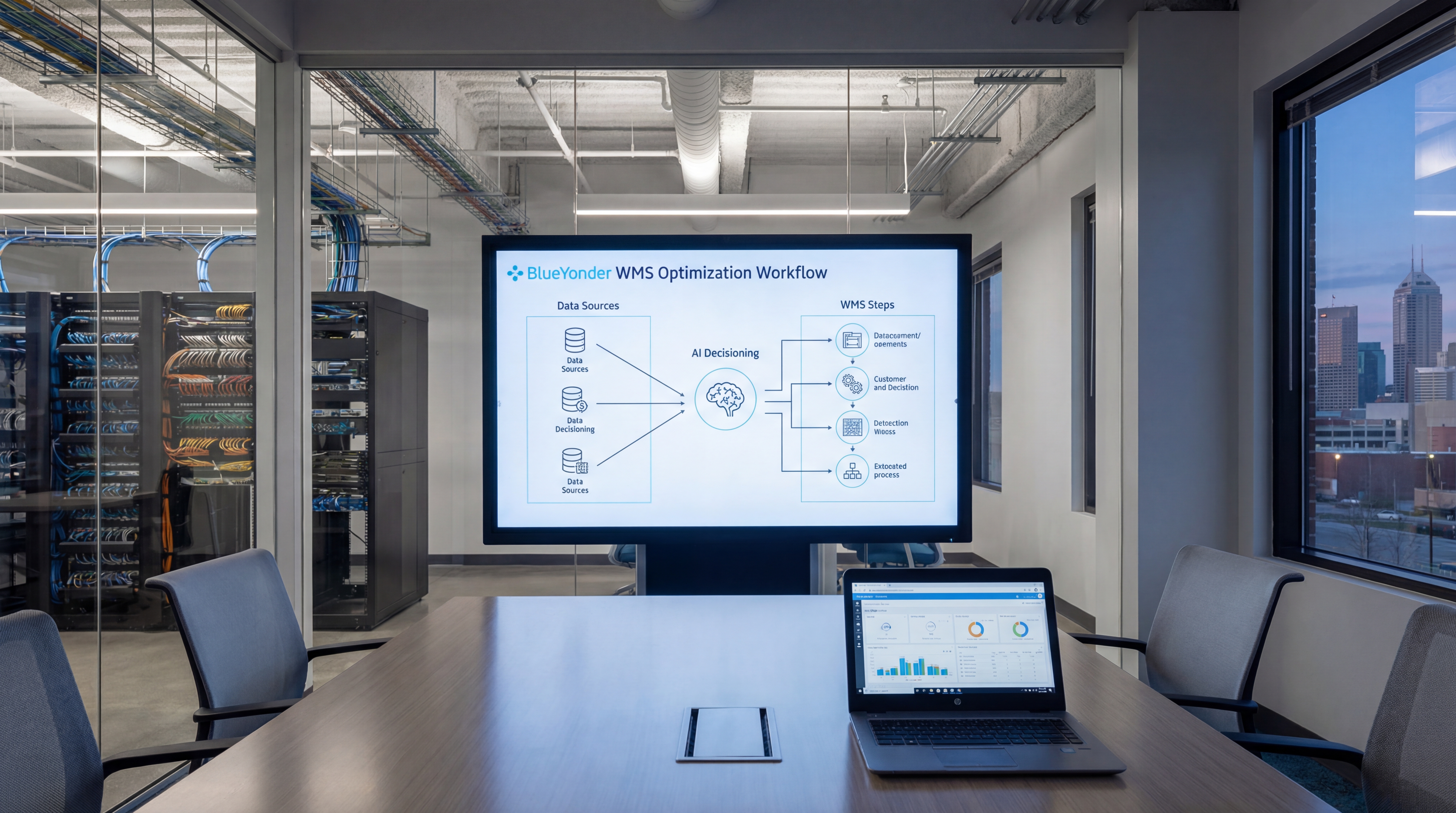 Process diagram for Blue Yonder (RedPrairie) WMS optimization improvement roadmap