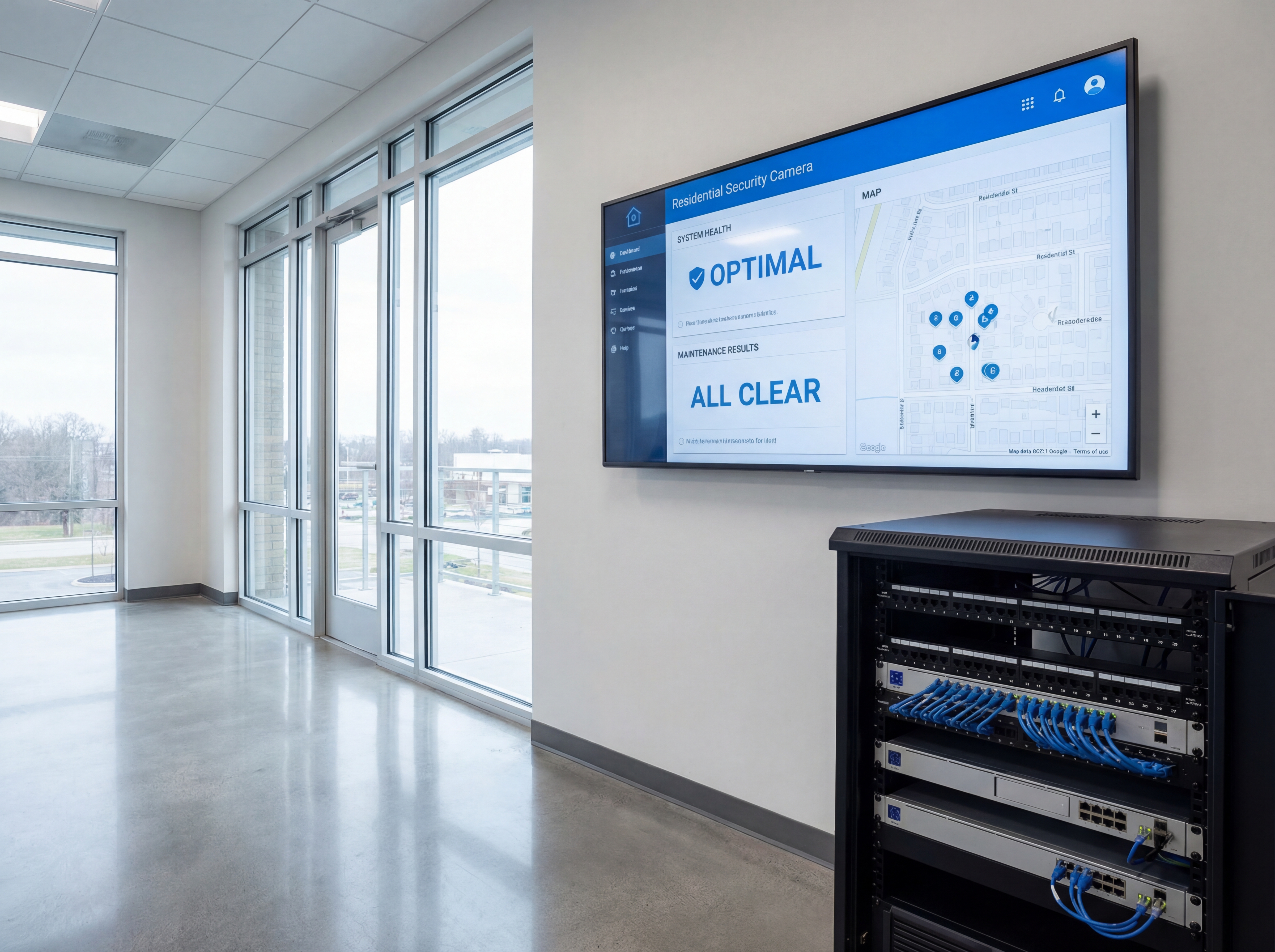 Dashboard and field setup related to Residential Security Camera Maintenance Schedule for Indiana Winters