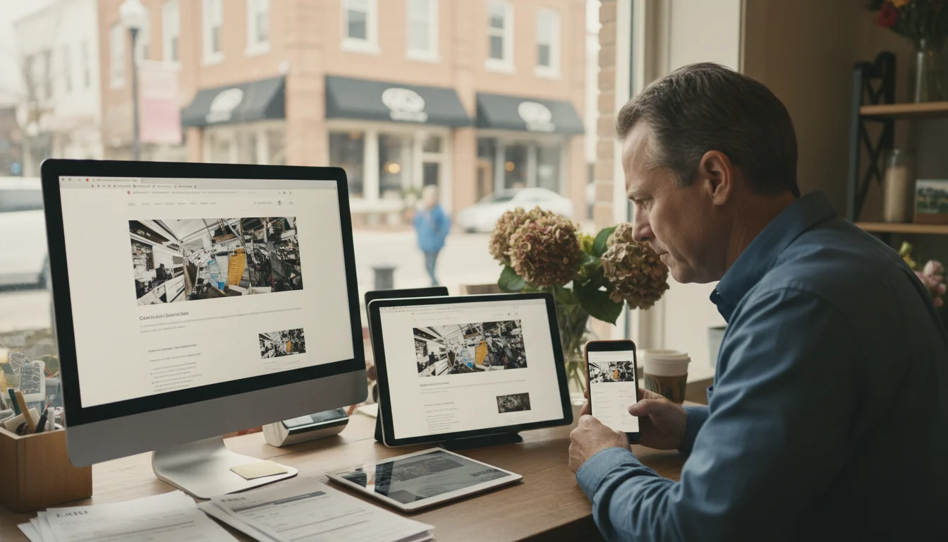 Escenario de dolor en optimizacion de diseno web responsivo antes de una estrategia estructurada.