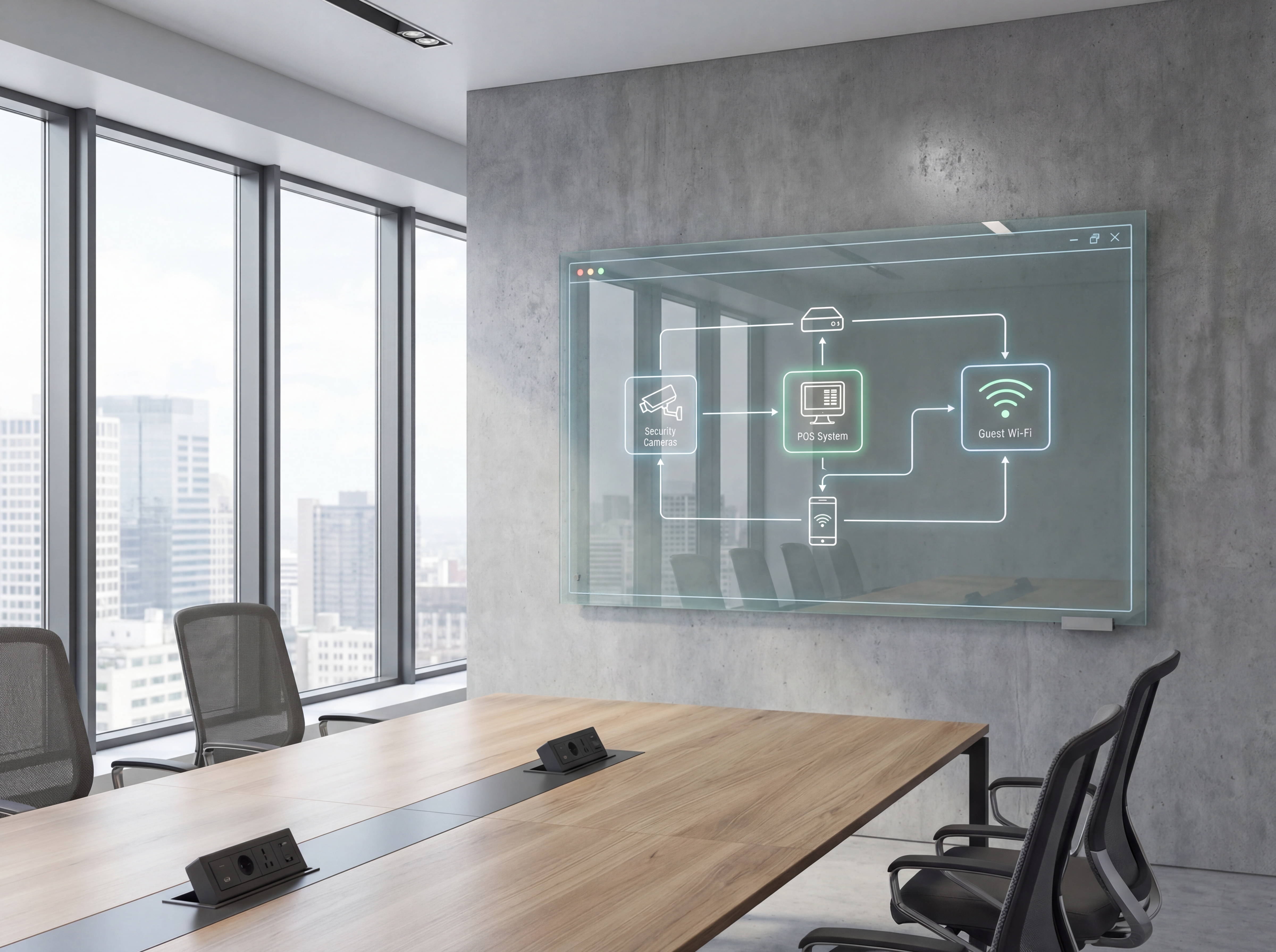 Process diagram for a restaurant security rollout