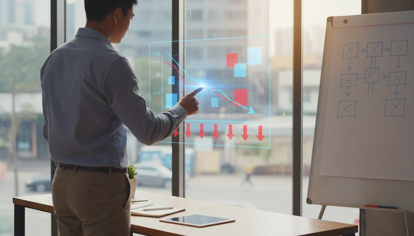 Business owner analyzing low organic traffic trends before implementing a focused SEO plan.