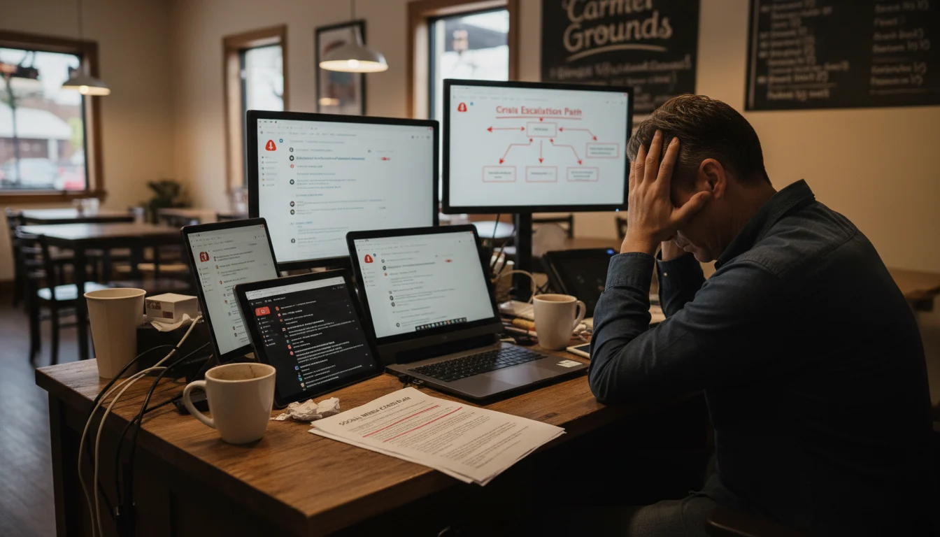 Pain scenario in social media crisis response management before a structured implementation strategy.