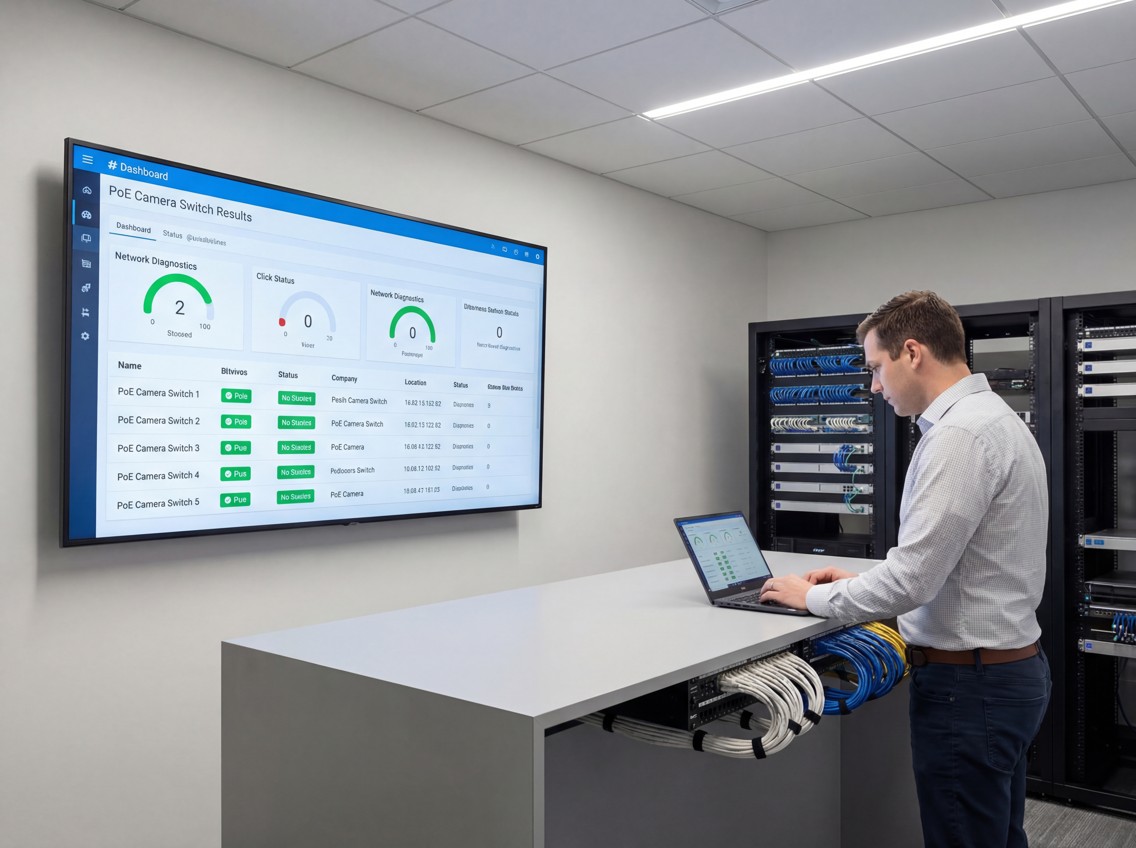 Dashboard and field setup related to Troubleshooting PoE Cameras and Switches Without Downtime