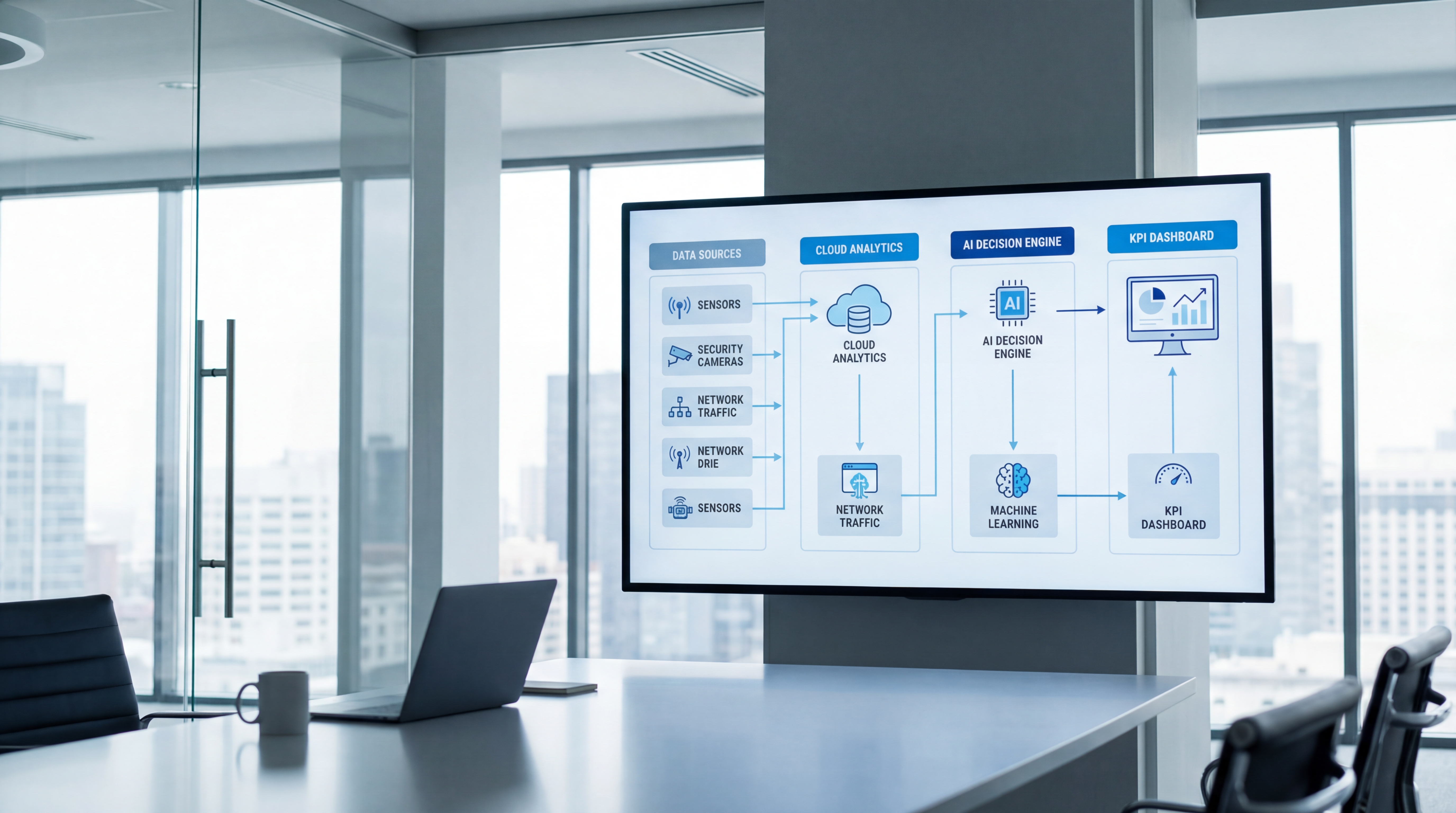 Process diagram for warehouse KPI dashboard improvement roadmap