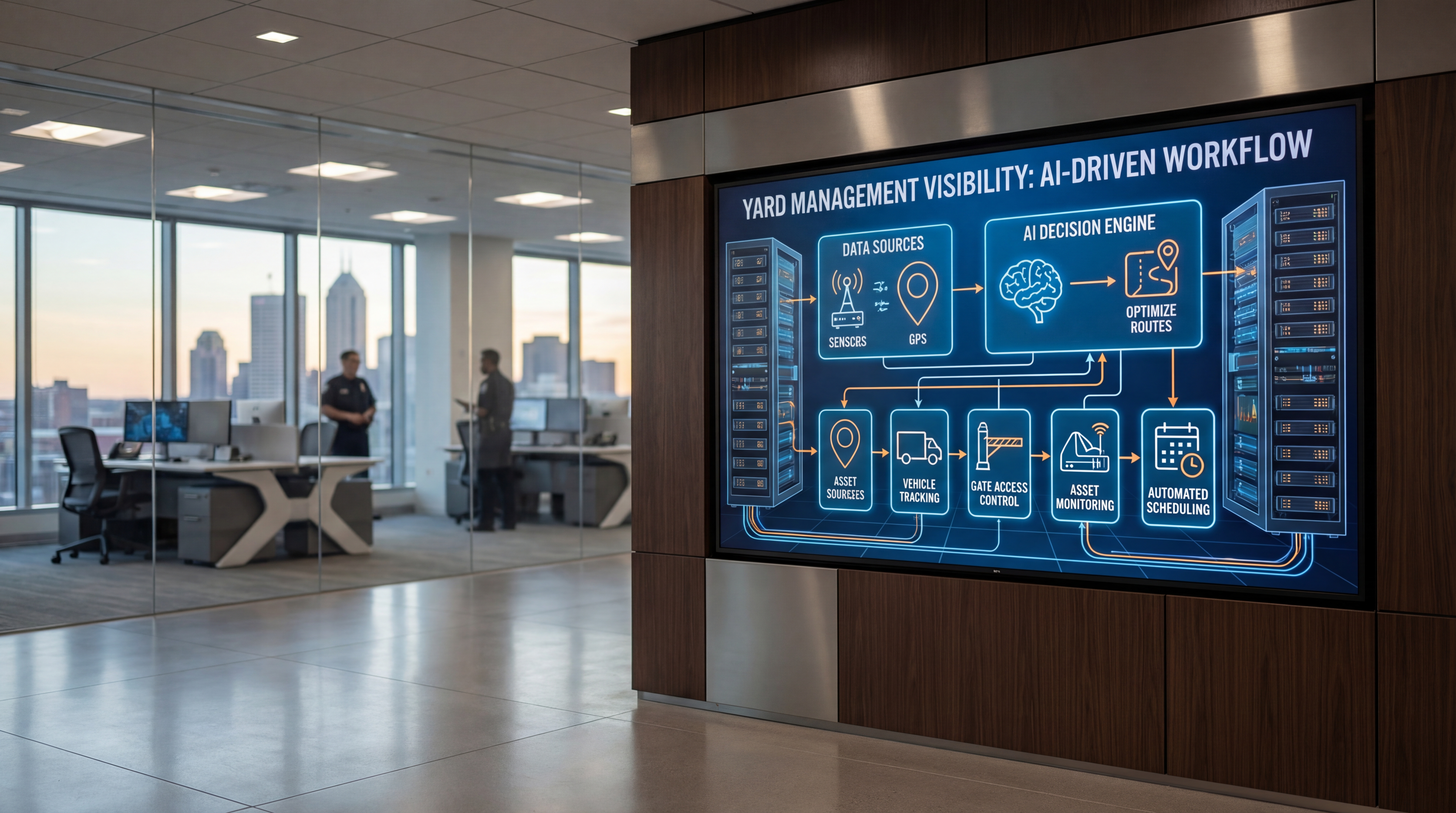 Process diagram for yard management visibility improvement roadmap