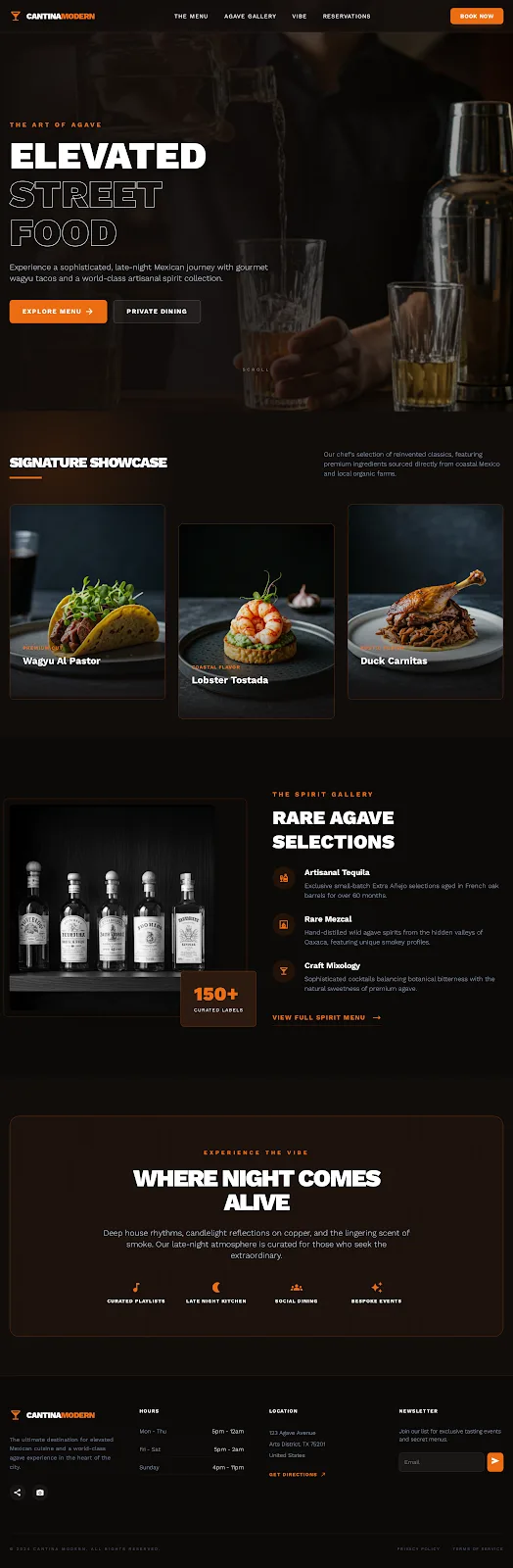 Modern Cantina Website by Sowynet