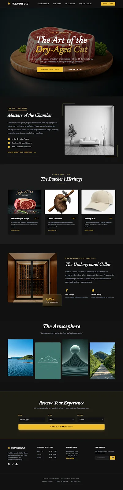 Luxury Steakhouse Website by Sowynet