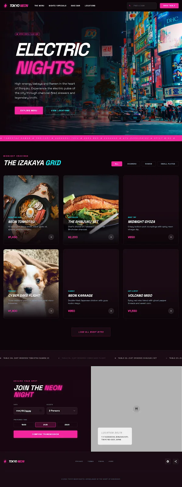 Tokyo Neon Restaurant by Sowynet
